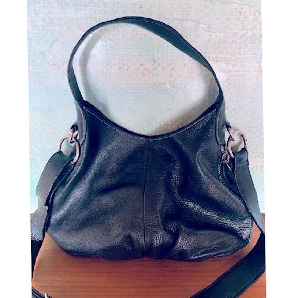 Roots Handbags - Roots Leather Hobo Satchel Bag